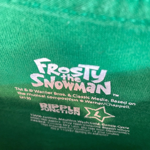 Frosty The Snowman Green Short Sleeve Tee, Large - Picture 2 of 3